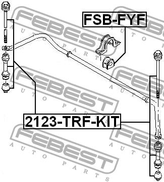 Стойка стабилизатора переднего Febest 2123-TRF-KIT