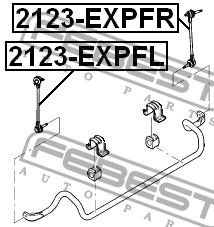 Стойка стабилизатора переднего левая Febest 2123-EXPFL