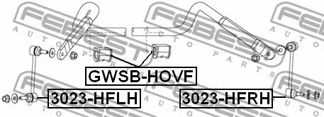 Стойка стабилизатора переднего левая Febest 3023-HFLH