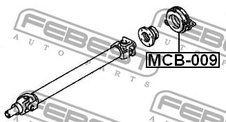 Подшипник подвесной вала карданного Febest MCB-009