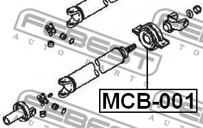 Подшипник подвесной вала карданного Febest MCB-001