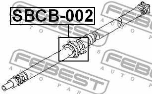 Подшипник подвесной вала карданного Febest SBCB-002