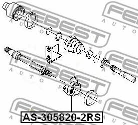 Подшипник вала приводного Febest AS-305820-2RS