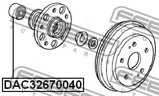 Febest Подшипник ступицы колеса заднего – цена 930 UAH