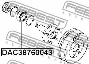 Febest Подшипник задней ступицы колеса – цена 543 UAH