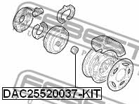 Подшипник задней ступицы колеса, комплект Febest DAC25520037-KIT