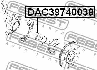 Подшипник ступицы колеса переднего Febest DAC39740039