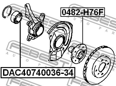 Купить Febest DAC40740036-34 по низкой цене в Украине!