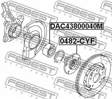 Купити Febest DAC43800040M – суперціна на EXIST.UA!