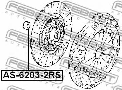Подшипник Febest AS-6203-2RS