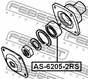 Подшипник Febest AS-6205-2RS