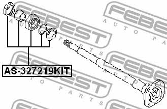 Подшипник полуоси Febest AS-327219KIT