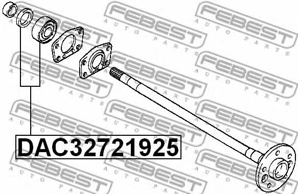 Подшипник полуоси Febest DAC32721925