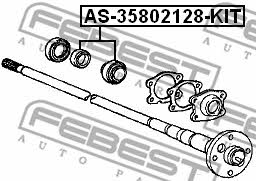 Подшипник полуоси Febest AS-35802128-KIT