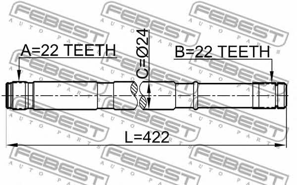 Febest Полуось левая – цена 1152 UAH