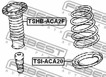 Тарілка пружини підвіски передня Febest TSI-ACA20