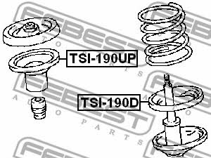 Тарілка пружини підвіски передня Febest TSI-190D