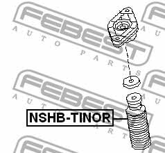 Пильник і відбійник на 1 амортизатор Febest NSHB-TINOR