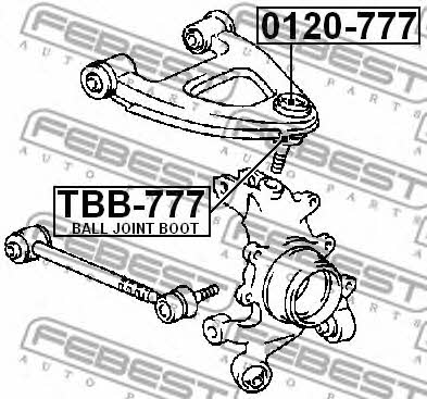 Пыльник шаровой опоры Febest TBB-777