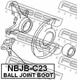 Пыльник опоры шаровой Febest NBJB-C23