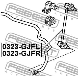 Стойка стабилизатора переднего левая Febest 0323-GJFL