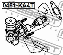 Цилиндр сцепления главный Febest 0481-KA4T