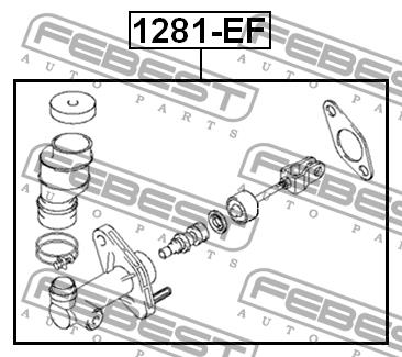Цилиндр сцепления главный Febest 1281-EF