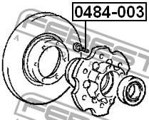 Шпилька крепления колеса Febest 0484-003