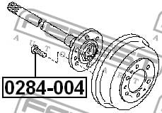 Febest Шпилька кріплення колеса – ціна 135 UAH