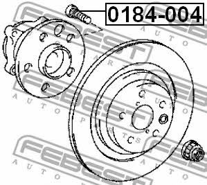 Шпилька крепления колеса Febest 0184-004
