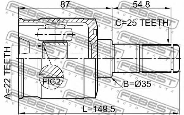 Купить Febest 1211-CM10R по низкой цене в Украине!
