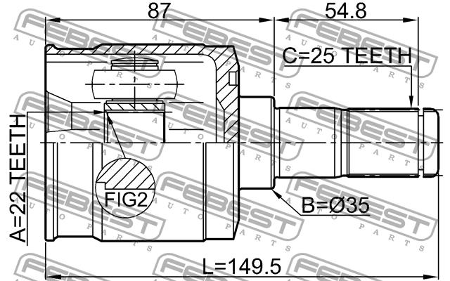 Купить Febest 1211CM10R – отличная цена на EXIST.UA!