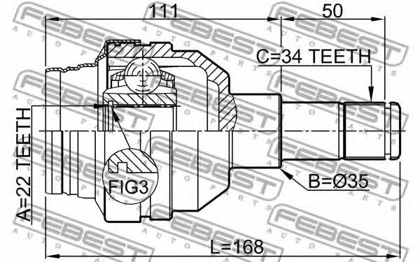 Купить Febest 1011-C100R по низкой цене в Украине!
