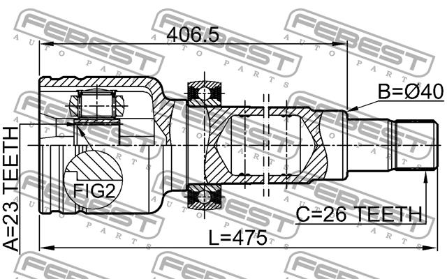 Купить Febest 2111CB420RH – отличная цена на EXIST.UA!