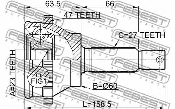 Купить Febest 1210-EFATA47 по низкой цене в Украине!