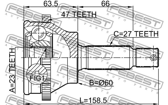 Купить Febest 1210EFATA47 – отличная цена на EXIST.UA!