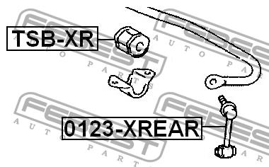 Стійка стабілізатора заднього Febest 0123-XREAR