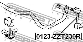 Стойка стабилизатора заднего Febest 0123-ZZT230R