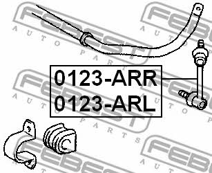 Стойка стабилизатора заднего Febest 0123-ARL