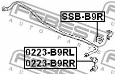 Стійка стабілізатора заднього права Febest 0823-B9RR