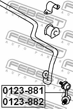 Стойка стабилизатора переднего Febest 0123-881