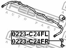 Стійка стабілізатора переднього права Febest 0223-C24FR
