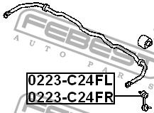 Стійка стабілізатора переднього права Febest 0223-C24FR