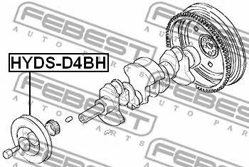 Шкив коленчатого вала Febest HYDS-D4BH