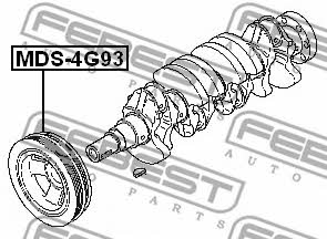 Шкив коленчатого вала Febest MDS-4G93