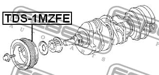 Шкив коленчатого вала Febest TDS-1MZFE