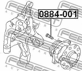 Шпилька крепления колеса Febest 0884-001