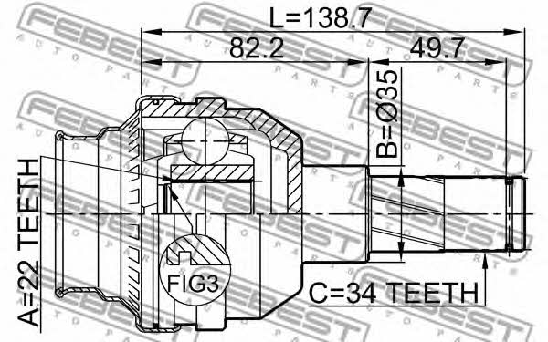 Купить Febest 1111T200 – отличная цена на EXIST.UA!
