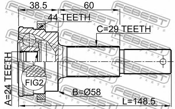 Купить Febest 0210T30RA44 – отличная цена на EXIST.UA!