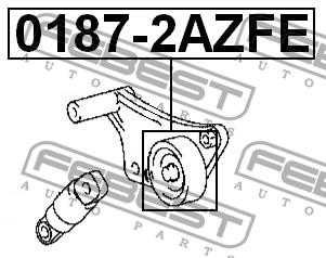 Ролик натяжной Febest 0187-2AZFE